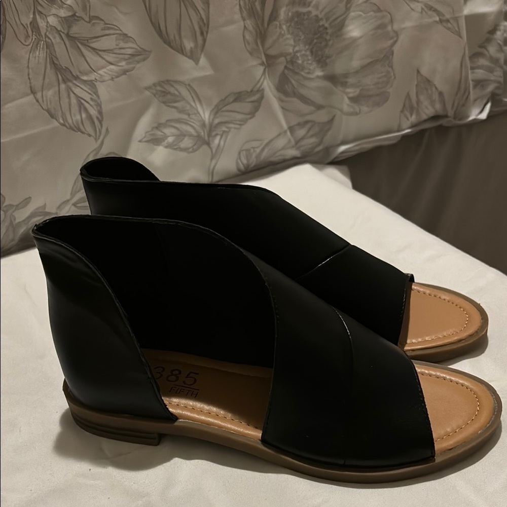 Asymmetrical Vegan Leather Sandal
